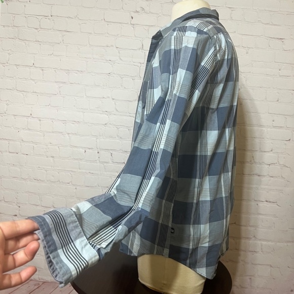 NAUTICA SLIM FIT button down long sleeve shirt Blue size Large EUc - Picture 10 of 13